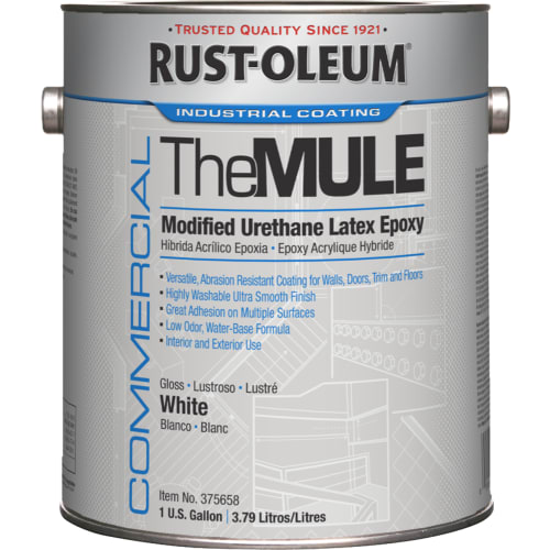 Rust-Oleum Commercial The MULE (Modified Urethane Latex Epoxy) Gloss White Epoxy, 1 Gallon